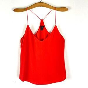 J. crew Carrie Red Silk Cami Tank Top Blouse Racerback Women's Size 6 C2227